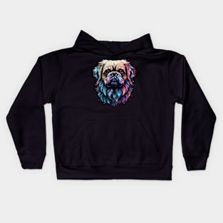 A Teal, Pink, Purple And Yellow Dog Kids Hoodie